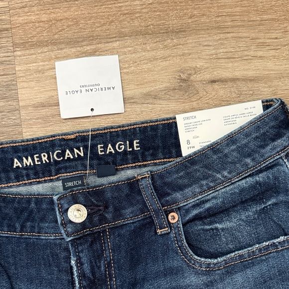 American Eagle Outfitters Women's Dark Blue Wide Jeans NWT - Picture 3 of 6